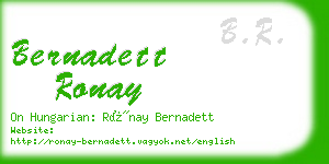 bernadett ronay business card